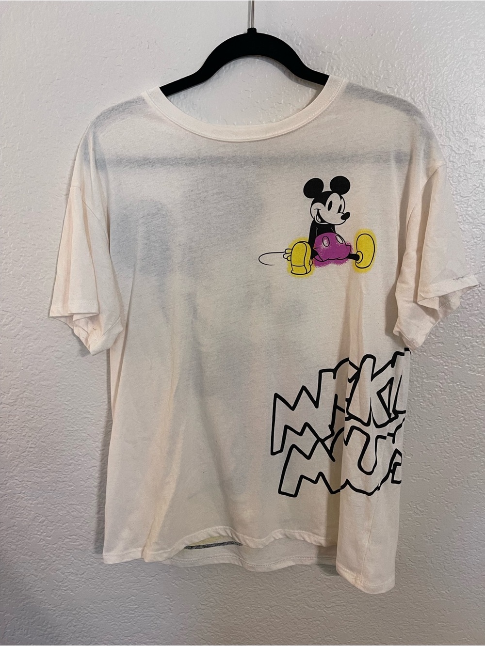 Disney Women’s Mickey Mouse Cream T-Shirt